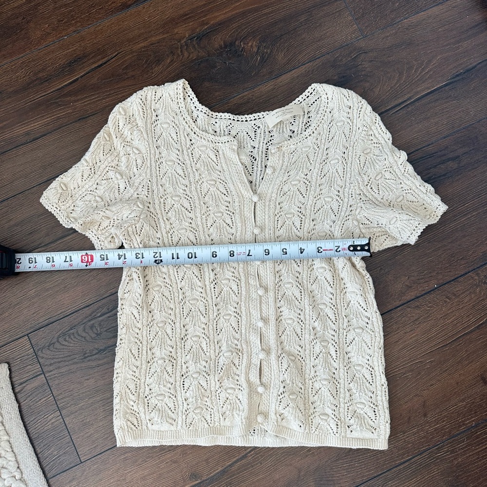 Sezane Cream Lace Blouse - Picture 4 of 5